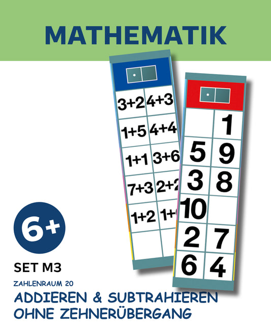 MATHEMATIK - ZR20 Addieren und Subtrahieren mit Zehnerübergang (Set M3)