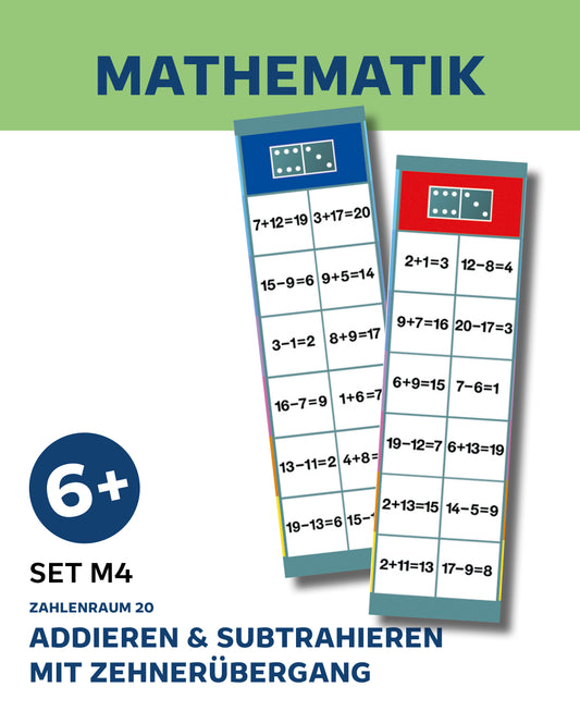 MATHEMATIK - ZR20 Addieren und Subtrahieren mit Zehnerübergang (Set M4)